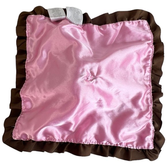 Disney Winnie the Pooh Lovey Bear Cute & Cuddly Pink Brown Security Blanket - Picture 7 of 8